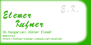 elemer kufner business card